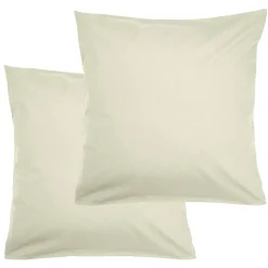 Taie d'oreiller 63x63cm coton uni x2 (6 modèles)