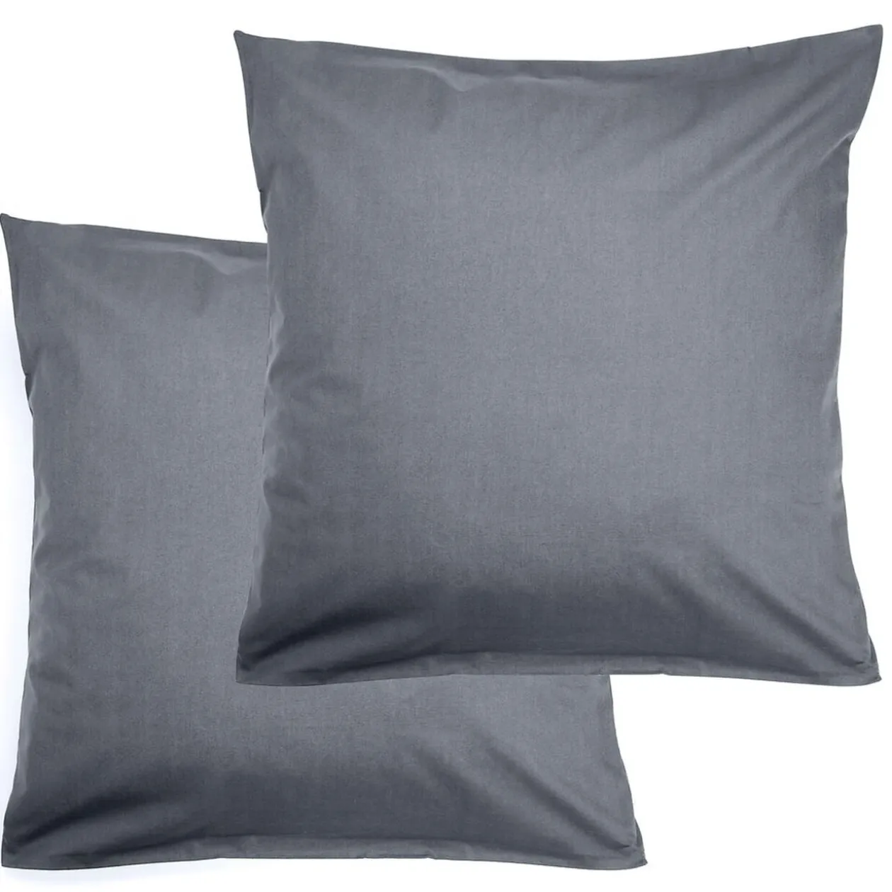 Taie d'oreiller 63x63cm coton uni x2 (6 modèles)