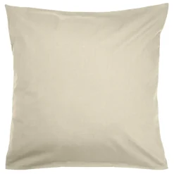 Taie d'oreiller 50x70cm polycoton finition droite beige