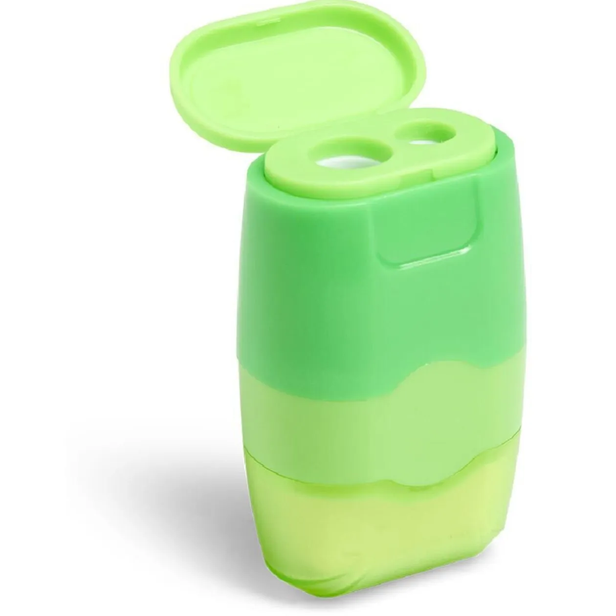 Taille crayon gomme 2en1 bleu ou vert