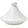 Tajine de présentation céramique blanc Ø25,5xH18cm