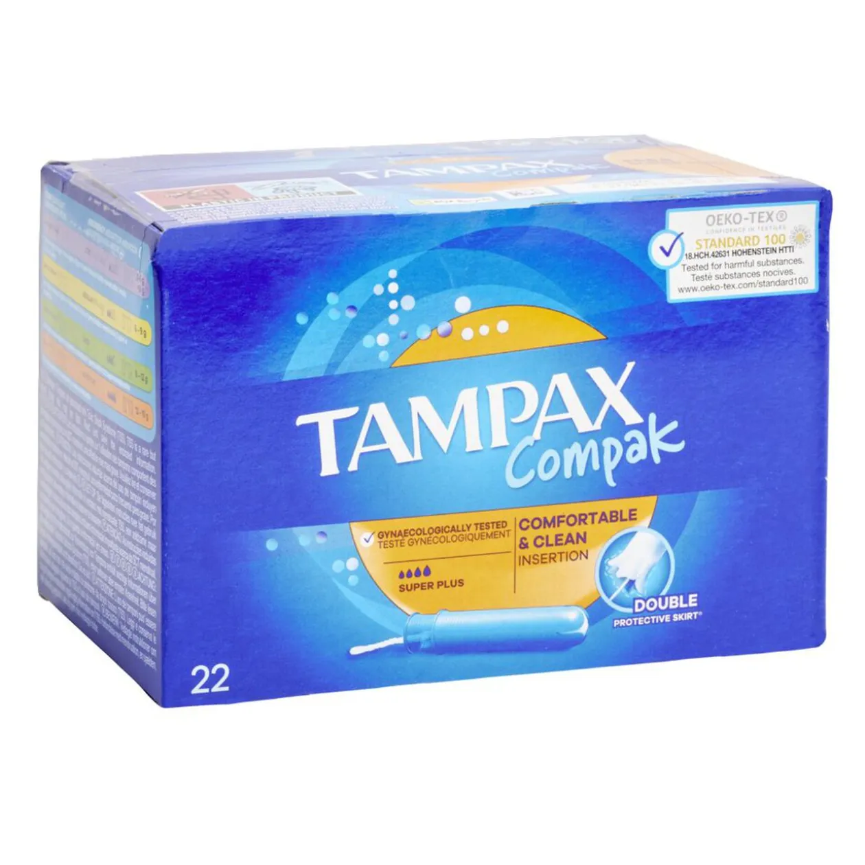 Tampon avec applicateur Tampax Super plus - La boîte de 22 tampons