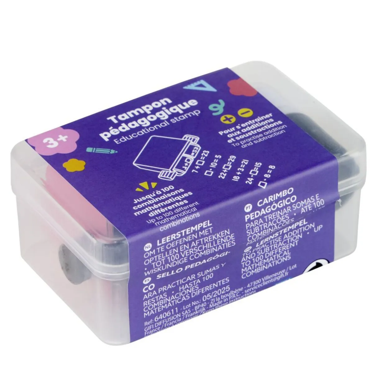 Tampon pédagogique pour le calcul 100 combinaisons 9x9xH5cm < Gifi Outlet