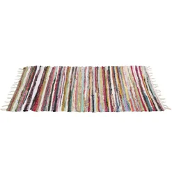 Tapis Chindi 140x70cm coton et polyester multicolore