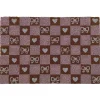 Tapis coco rectangulaire Sweet Home rose et marron 40x60cm (2 modèles)
