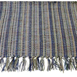 Tapis coton rayure multicolore 50x80cm