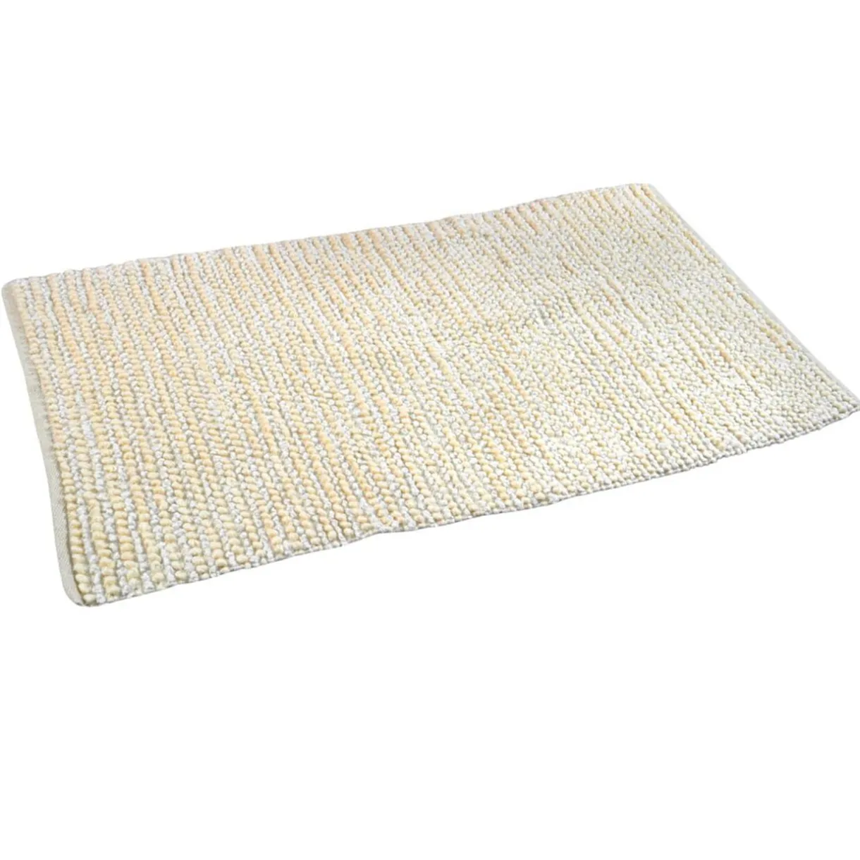 Tapis déco effet laine beige 80x150cm < Gifi Discount