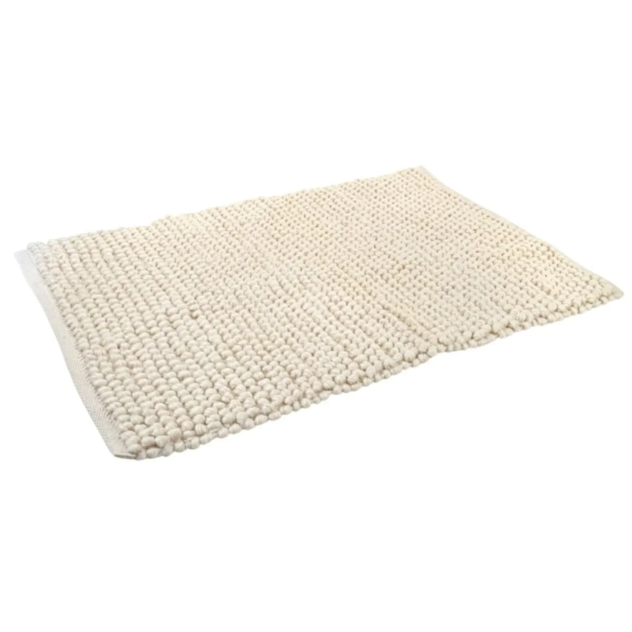 Tapis déco effet laine beige 60x90cm