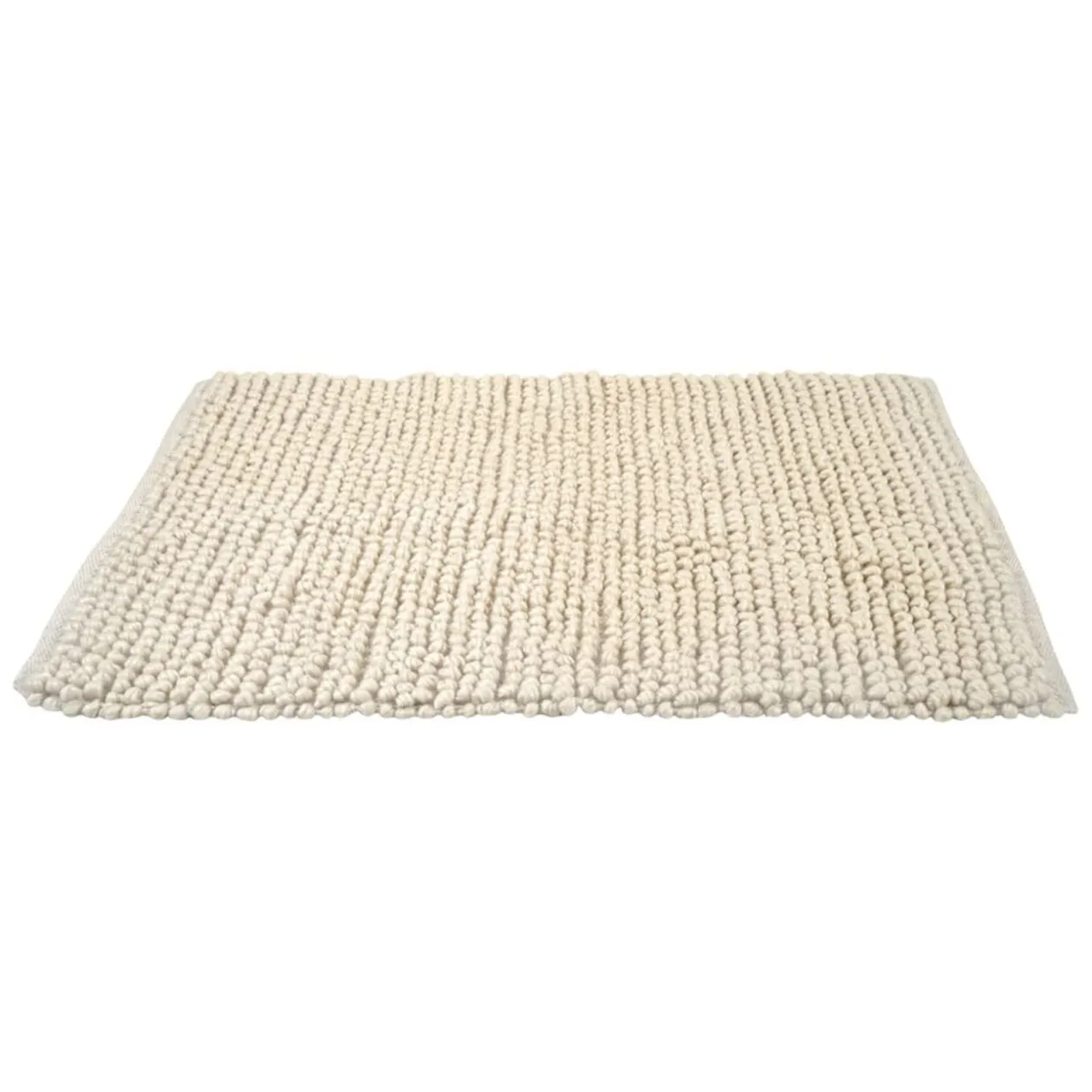 Tapis déco effet laine beige 60x90cm