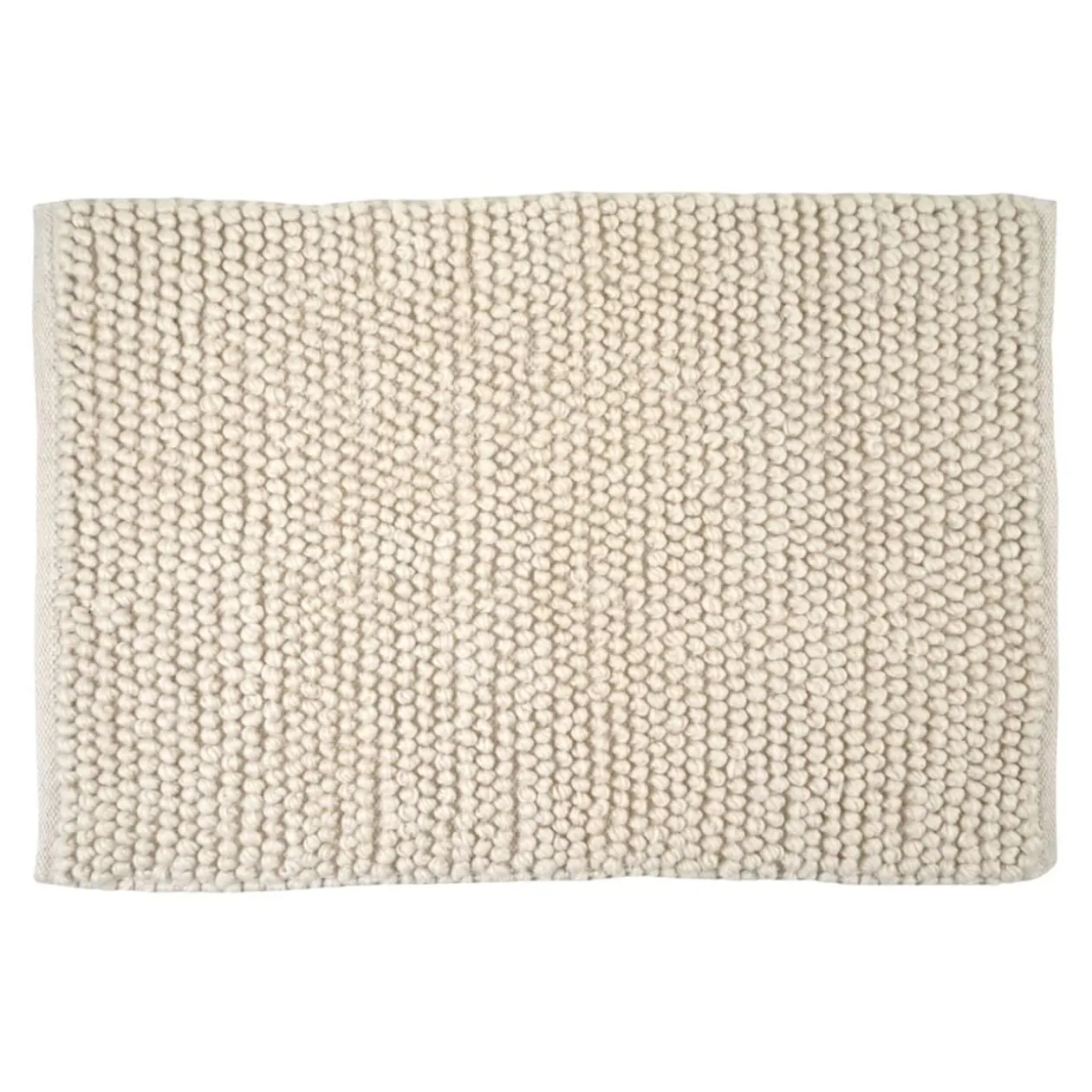 Tapis déco effet laine beige 60x90cm