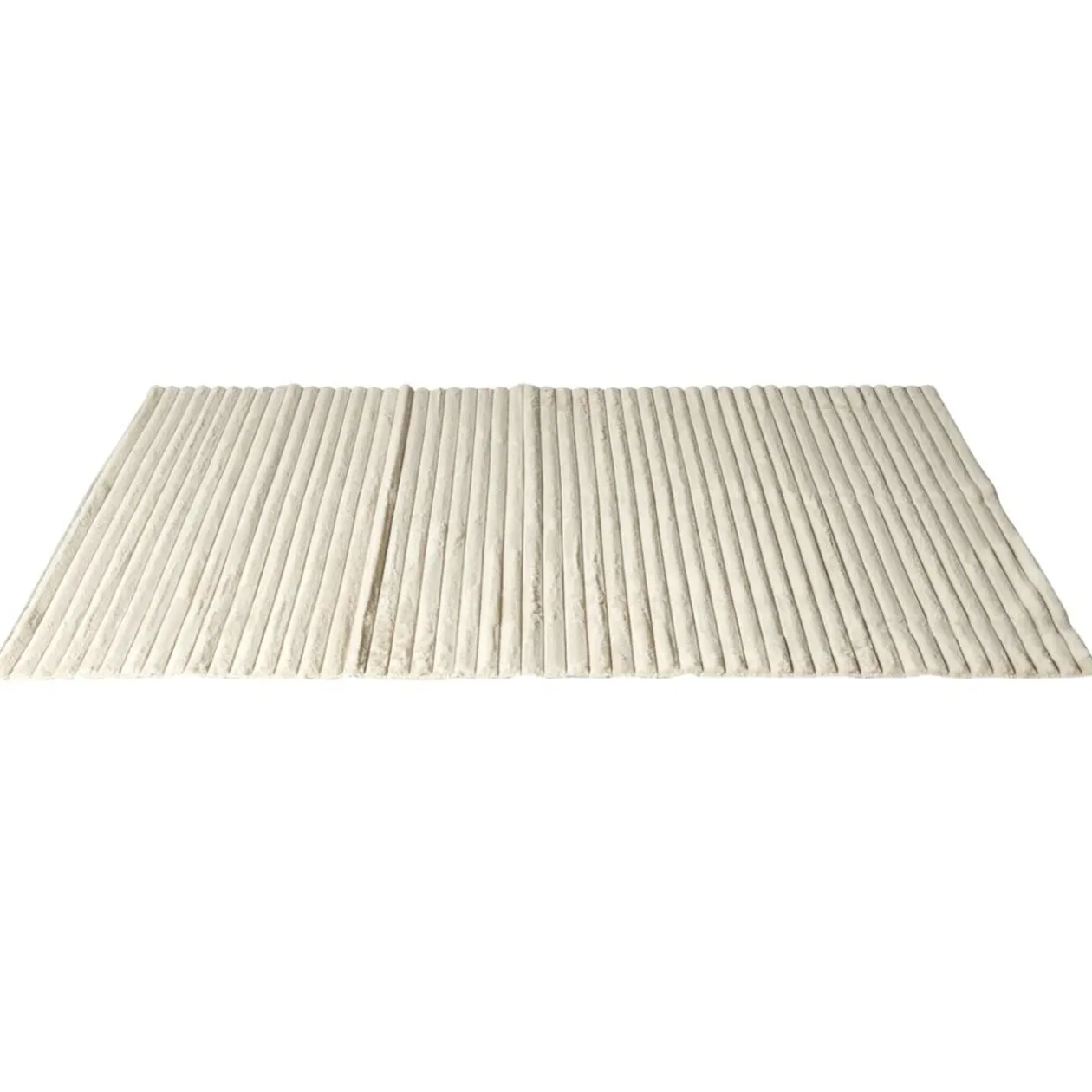Tapis déco fourrure rayé 120x170cm (2 modèles taupe ou beige)