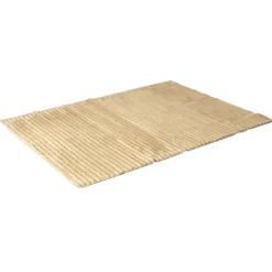Tapis déco fourrure rayé 120x170cm (2 modèles taupe ou beige)