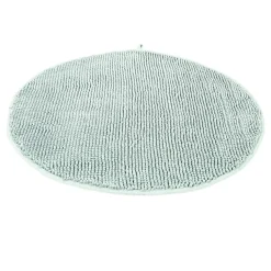 Tapis de bain chenille rond Ø70cm polyester blanc < Gifi Outlet