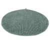 Tapis de bain chenille rond Ø70cm polyester orange
