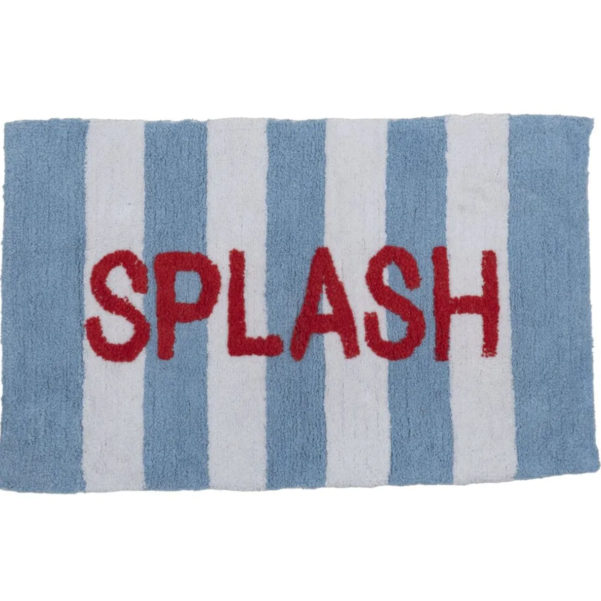 Tapis de bain coton tufté à rayures avec inscription 50x80cm (2 modèles) < Gifi Online