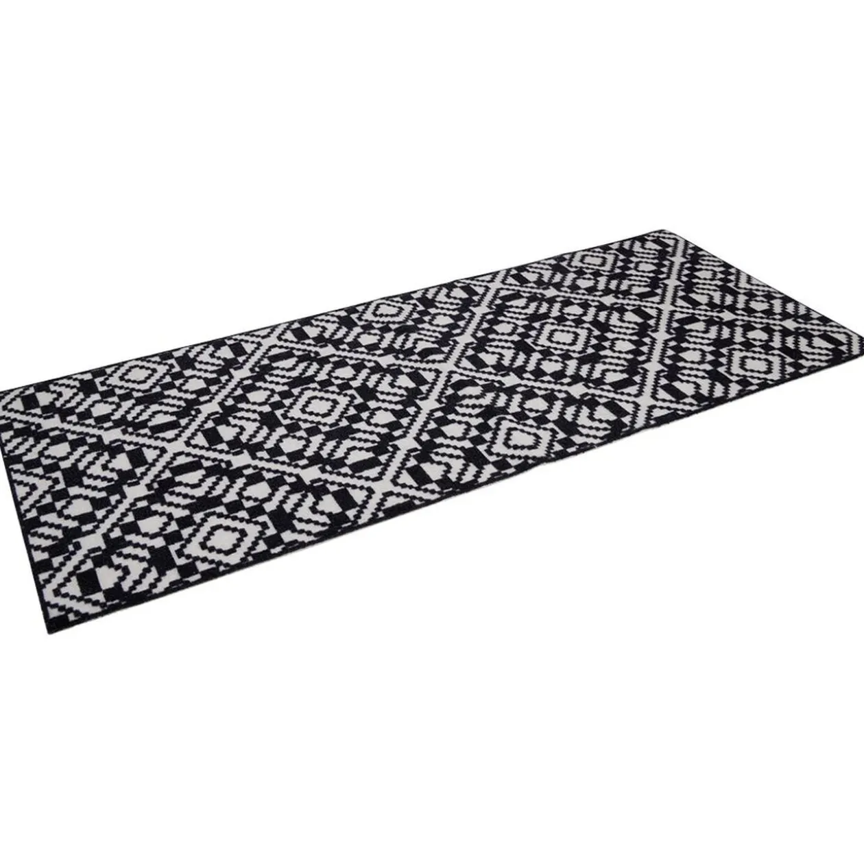 Tapis de cuisine antidéapant absorbant imprimé tomette bleu 50x80cm