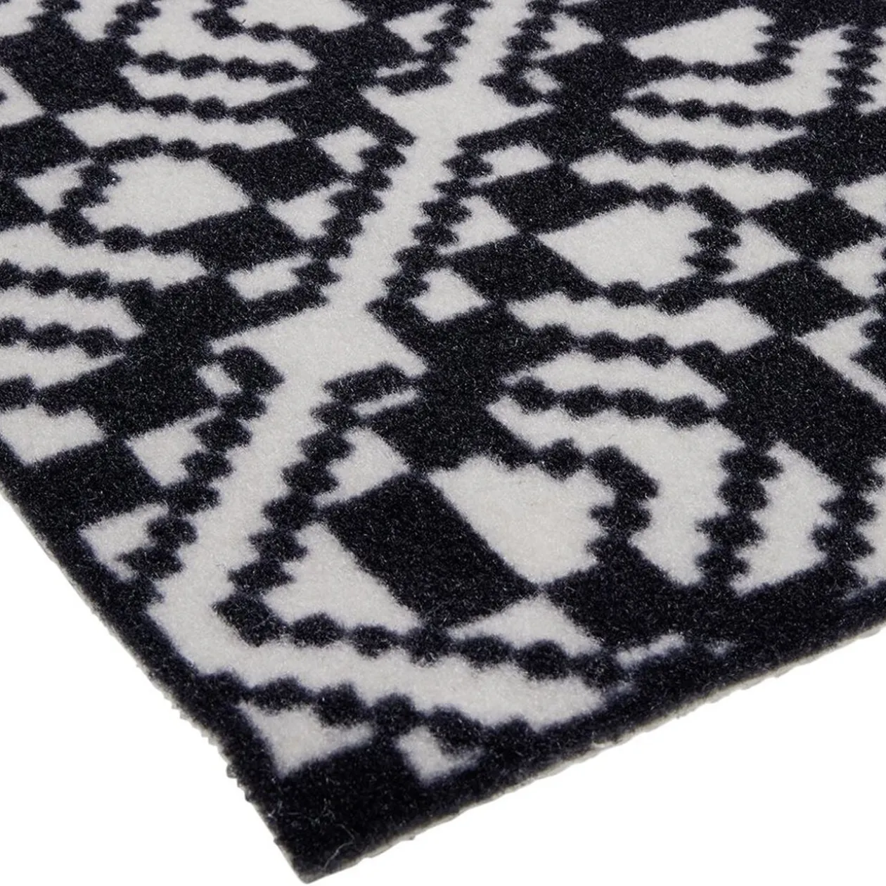 Tapis de cuisine antidéapant absorbant imprimé tomette bleu 50x80cm