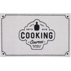 Tapis de cuisine antidérapant absorbant inscription Cooking 80x50cm < Gifi Online