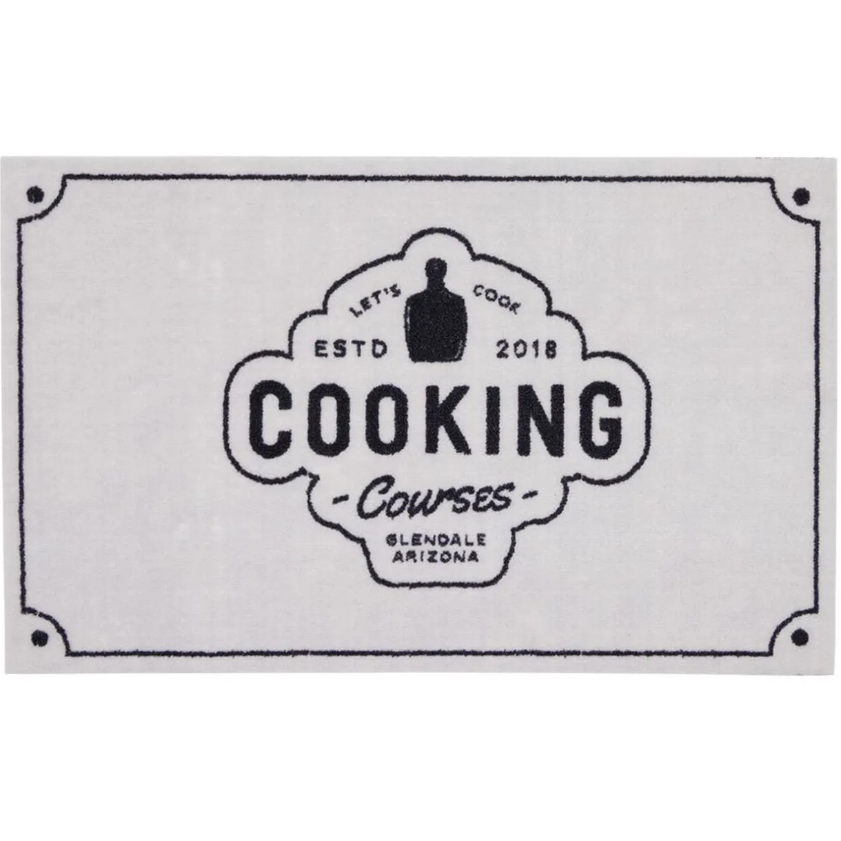 Tapis de cuisine antidérapant absorbant inscription Cooking 80x50cm < Gifi Online