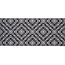 Tapis de cuisine antidérapant absorbant imprimé tomette bleu 50x120cm
