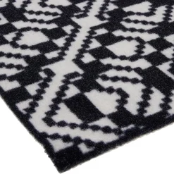 Tapis de cuisine antidérapant absorbant imprimé tomette bleu 50x120cm