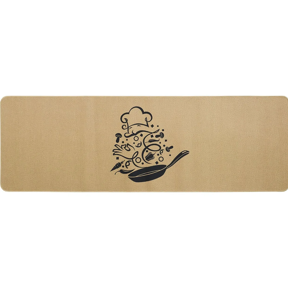 Tapis de cuisine effet lin motif cuisine 120x50 cm < Gifi Best
