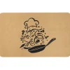 Tapis de cuisine effet lin motif cuisine 80x50 cm < Gifi New