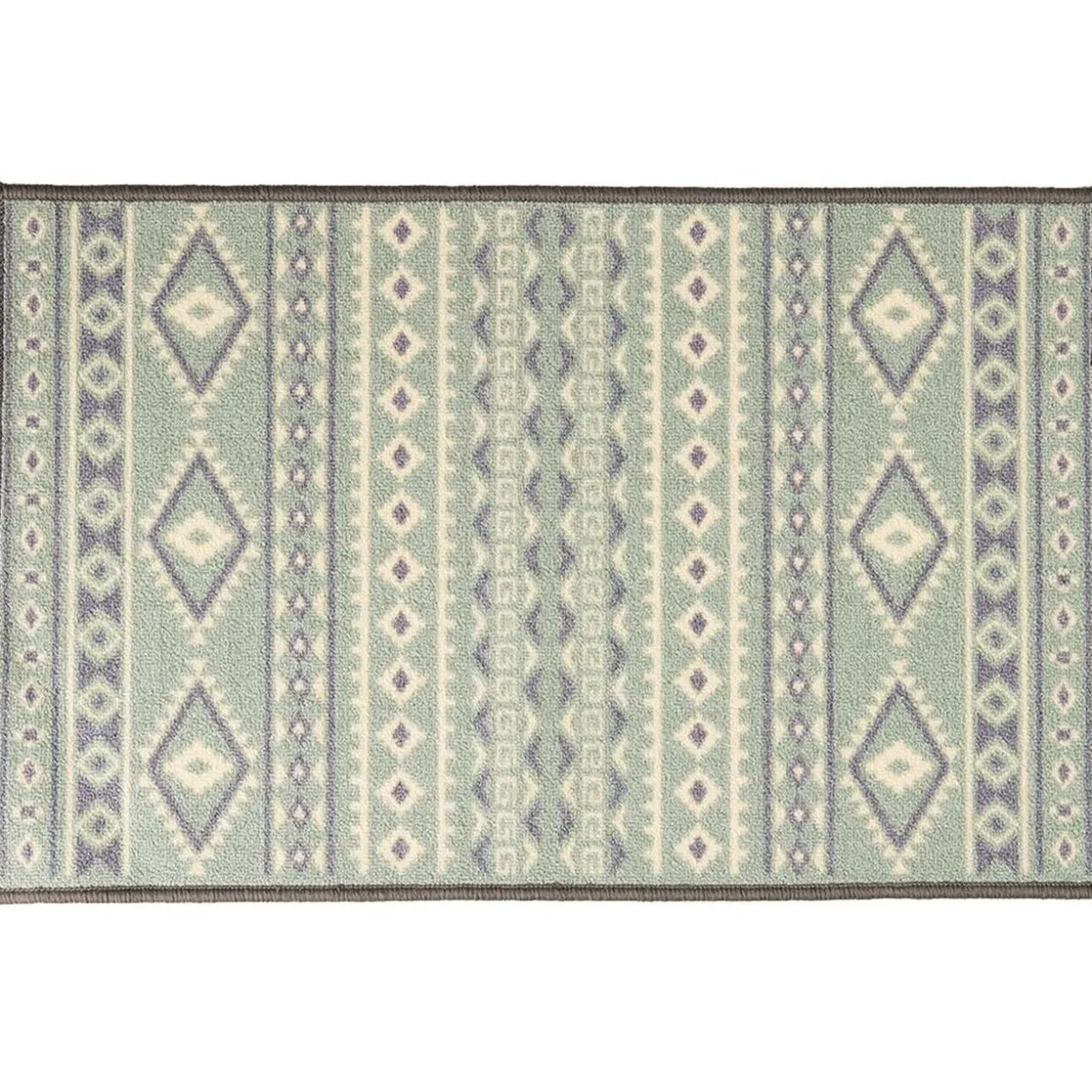 Tapis de cuisine latex imprimé vert 80x50 cm