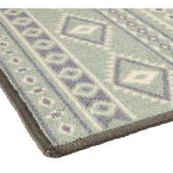 Tapis de cuisine latex imprimé vert 120x50 cm