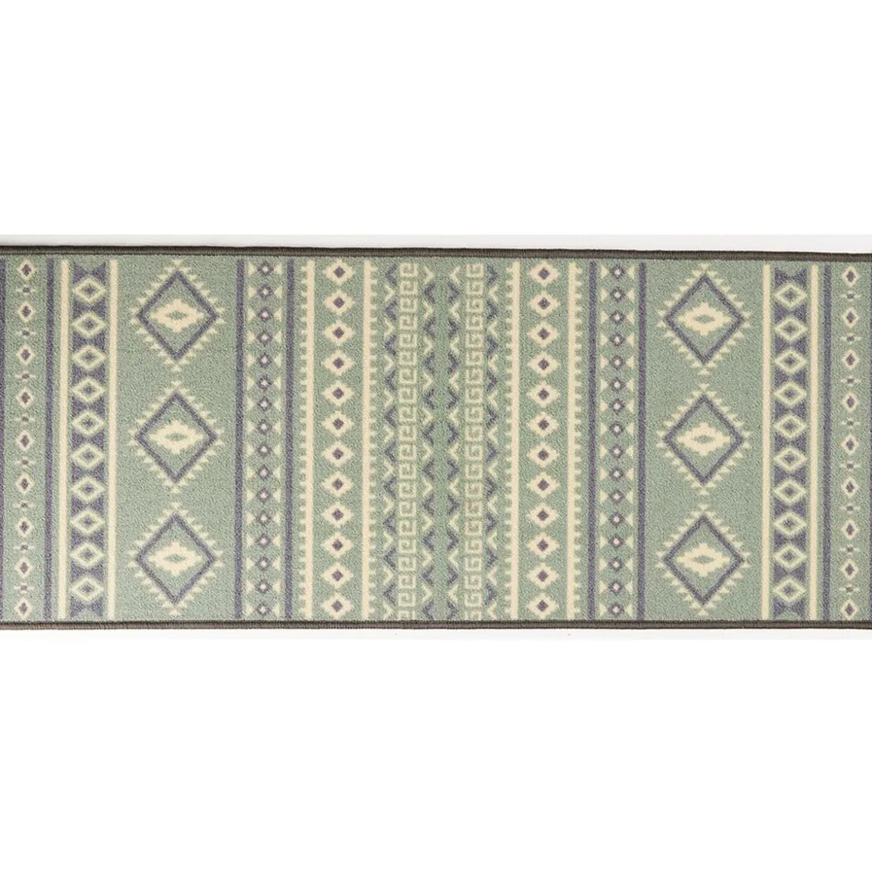 Tapis de cuisine latex imprimé vert 120x50 cm