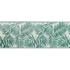 Tapis de jardin rectangulaire feuillage exotique India vert et blanc 70x200cm < Gifi Hot