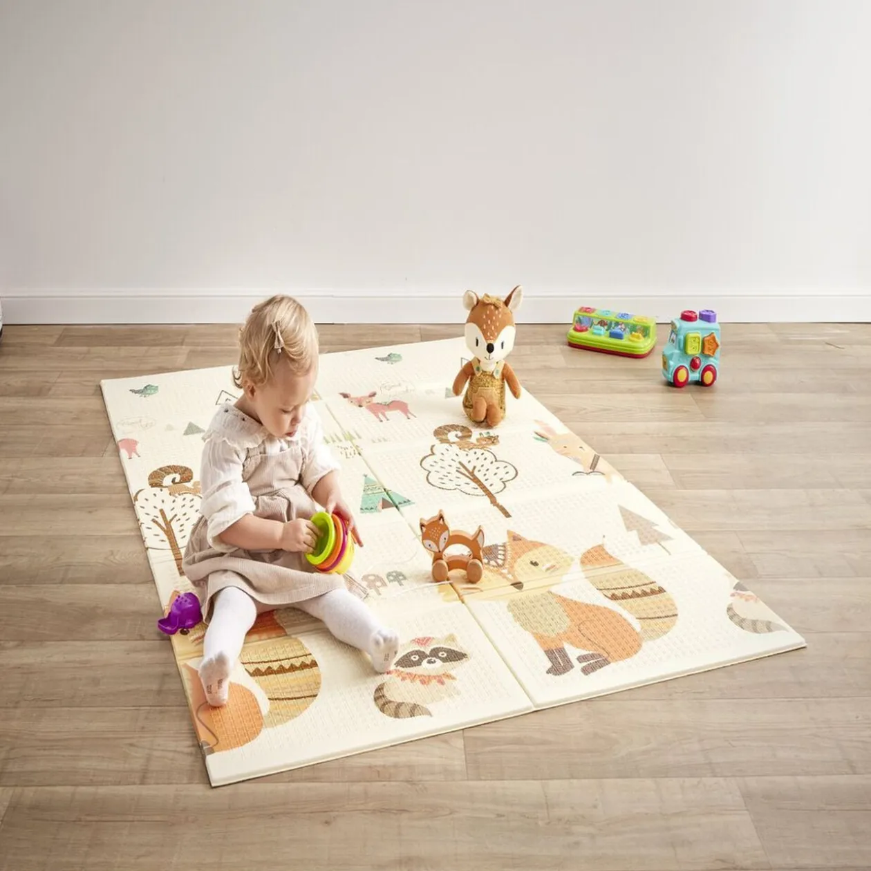 Tapis de jeu enfant thème animaux 180x120cm