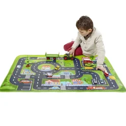 Tapis de jeu voiture avec dessin de ville 89x119,5cm