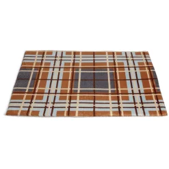 Tapis d'entrée motif tartan 40x60cm (2 modèles)