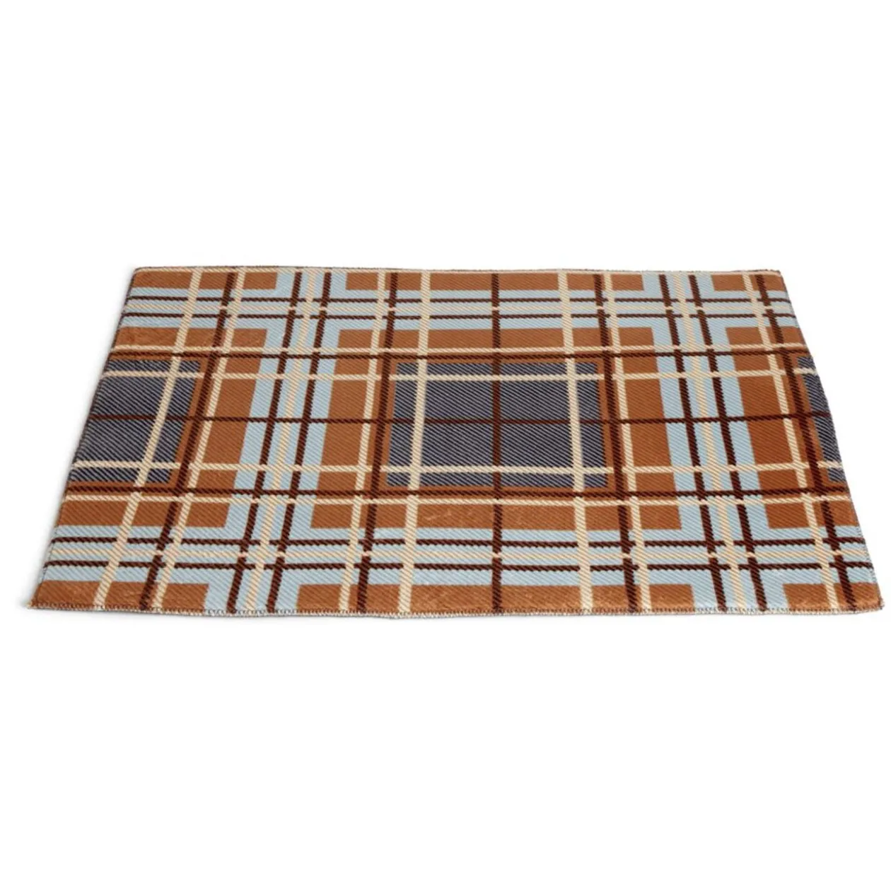 Tapis d'entrée motif tartan 40x60cm (2 modèles)