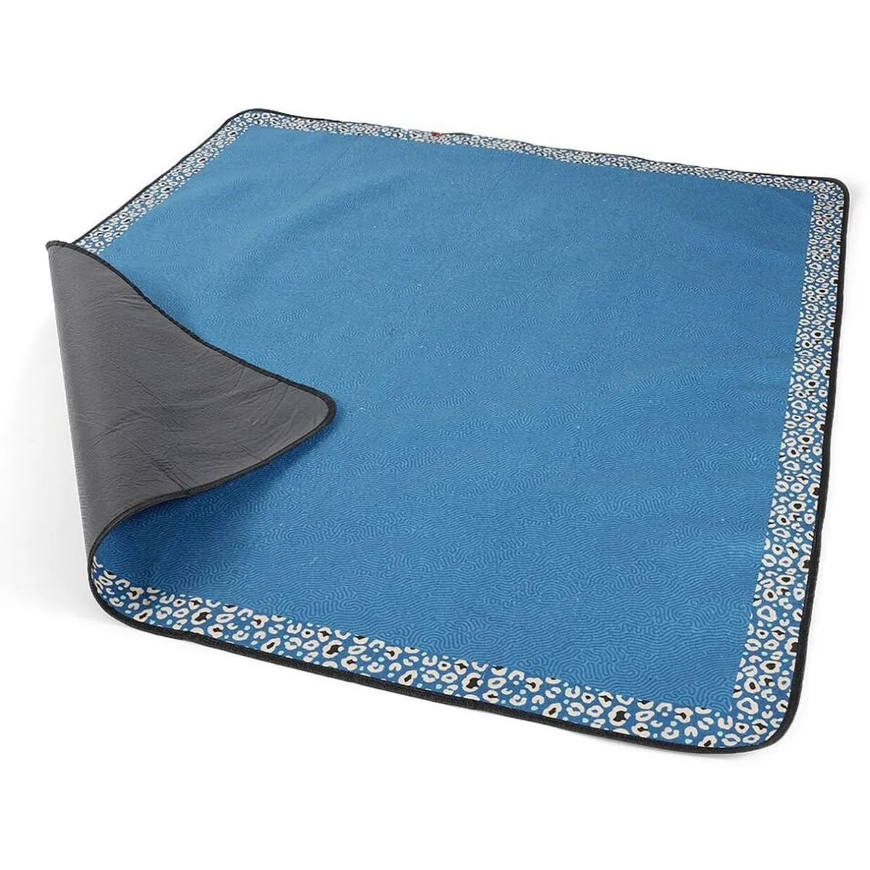 Tapis de pique-nique avec poignée polyester bleu 125x150cm < Gifi Clearance