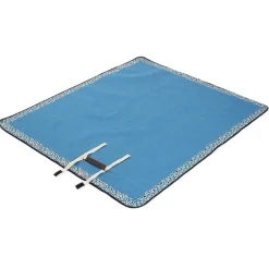 Tapis de pique-nique avec poignée polyester bleu 125x150cm < Gifi Clearance