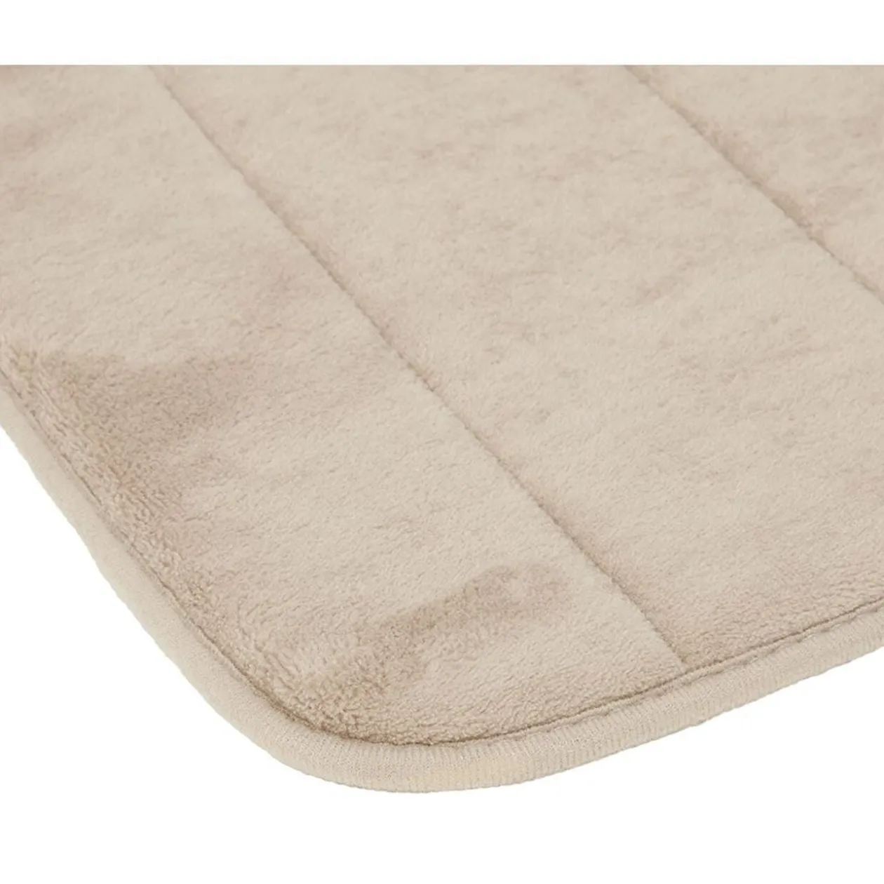 Tapis de salle de bain taupe à mémoire de forme