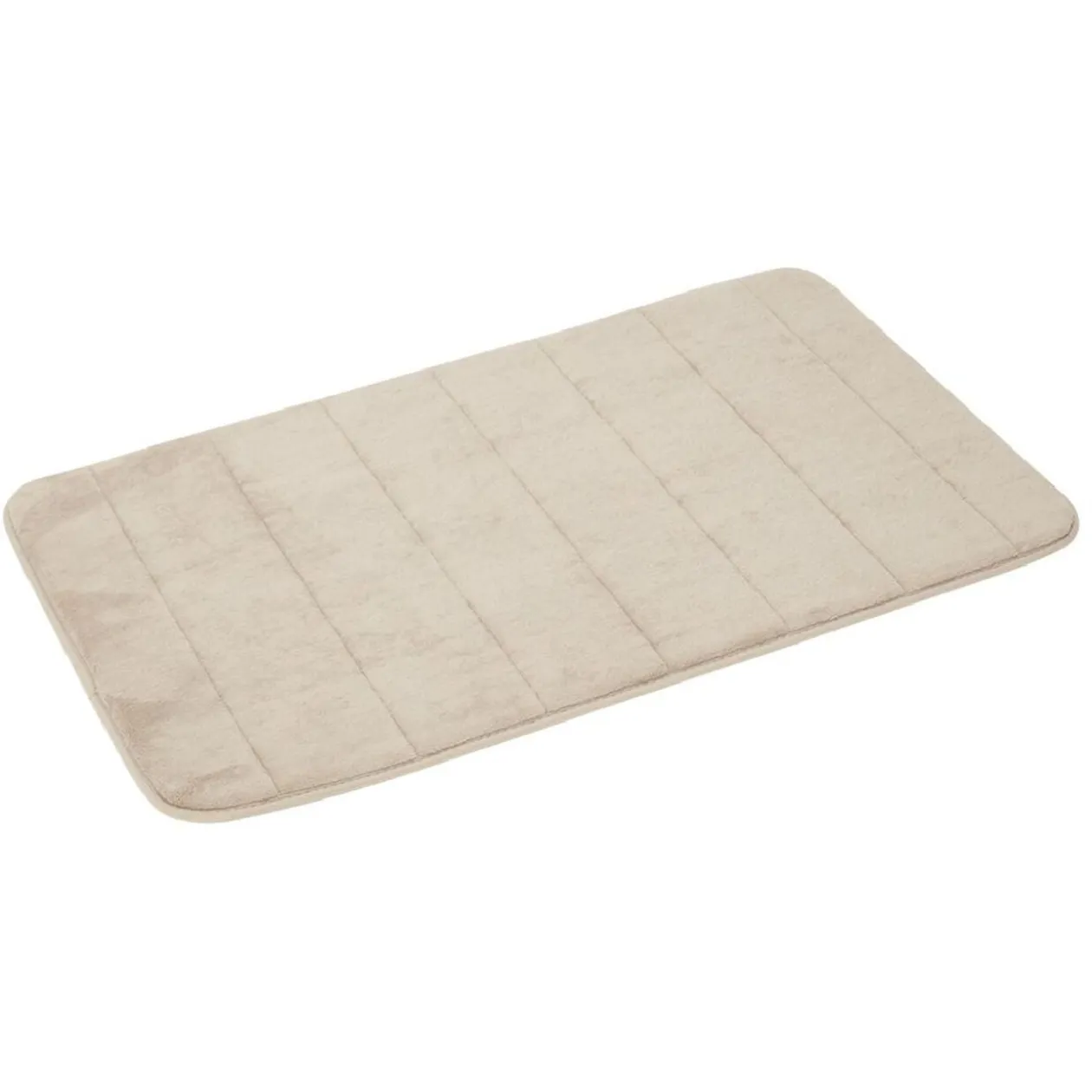 Tapis de salle de bain taupe à mémoire de forme