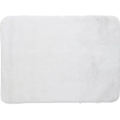 Tapis de salle de bain uni blanc 45x75 cm