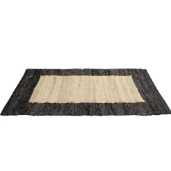 Tapis effet jute bord coton beige 100x150cm < Gifi New
