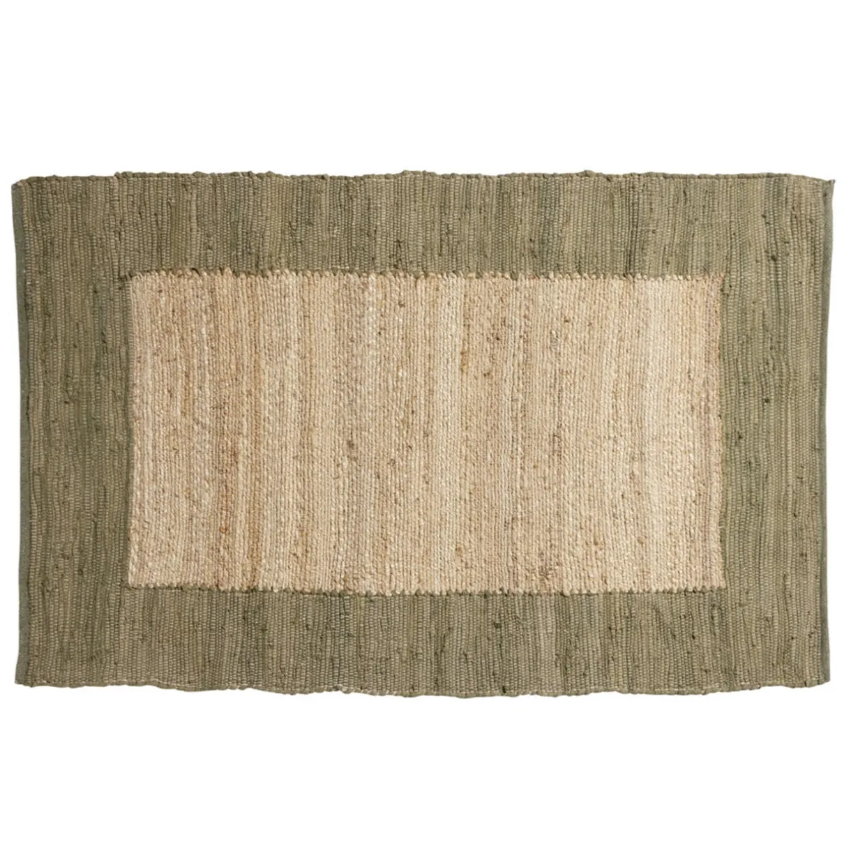 Tapis effet jute bord coton beige 100x150cm < Gifi New