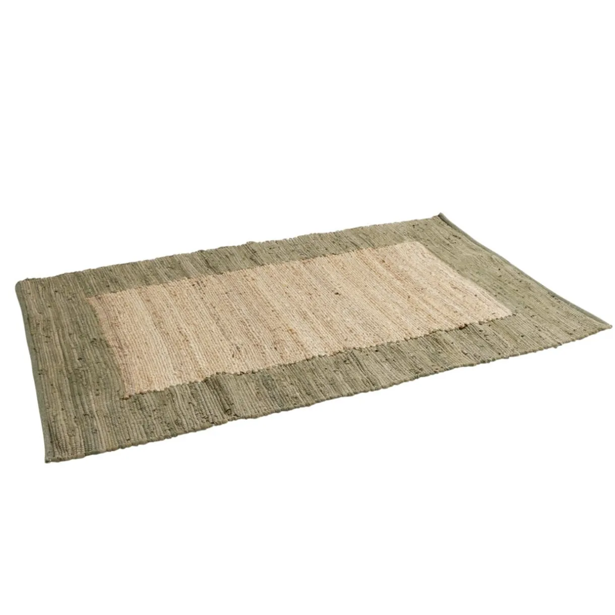Tapis effet jute bord coton beige 100x150cm < Gifi New