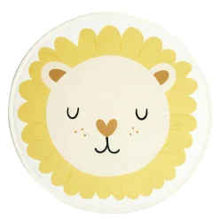 Tapis enfant antidérapant tête animal Ø50cm - 3 modèles