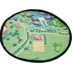 Tapis enfant 2 en 1 : tapis de jeu double face et sac de rangement < Gifi Outlet