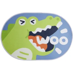 Tapis enfant licorne ou crocodile polyester 40x60cm - 2 modèles < Gifi Discount