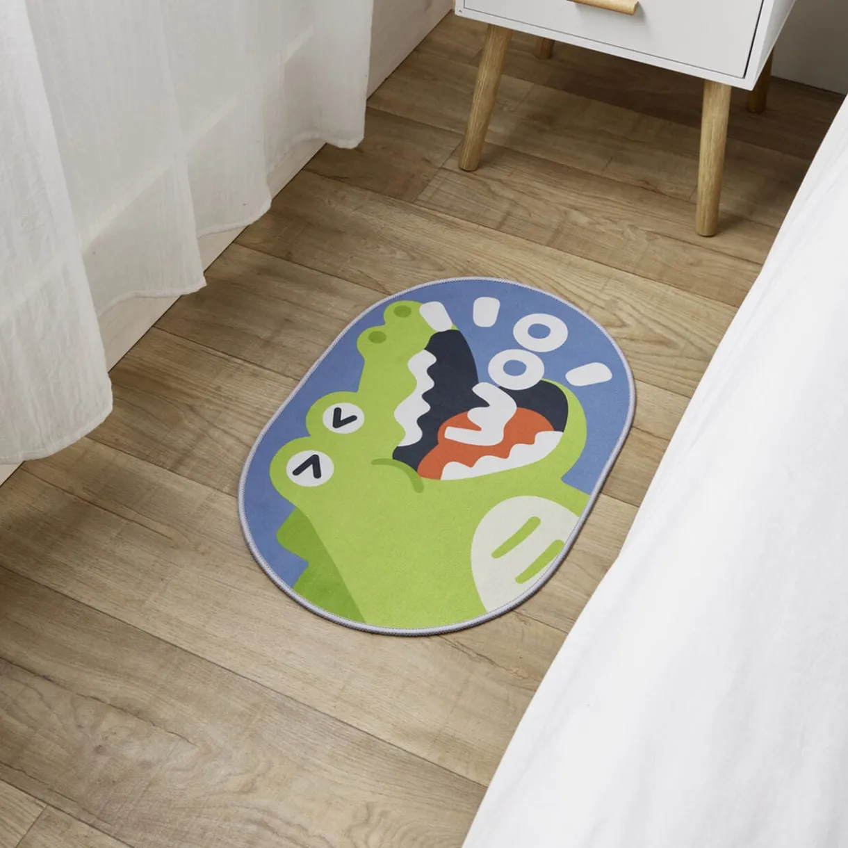 Tapis enfant licorne ou crocodile polyester 40x60cm - 2 modèles < Gifi Discount