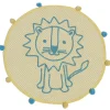 Tapis enfant rond imprimé lion ø60 cm