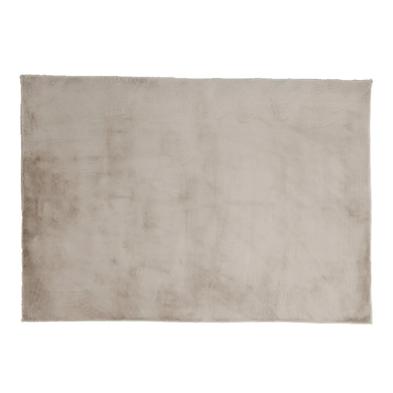 Tapis fausse fourrure marron taupe 90x130cm
