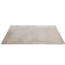 Tapis fausse fourrure marron taupe 90x130cm